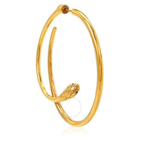 NEW Céline CELINE Paris Reptile snake vintage gold brass Ear .